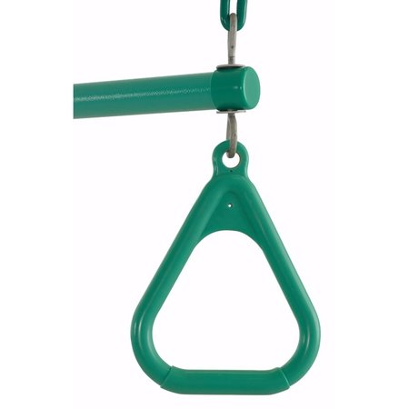 Swingan Trapeze Swing Bar - Vinyl Coated Chain - Fully Assembled - Green SWTSC-GN